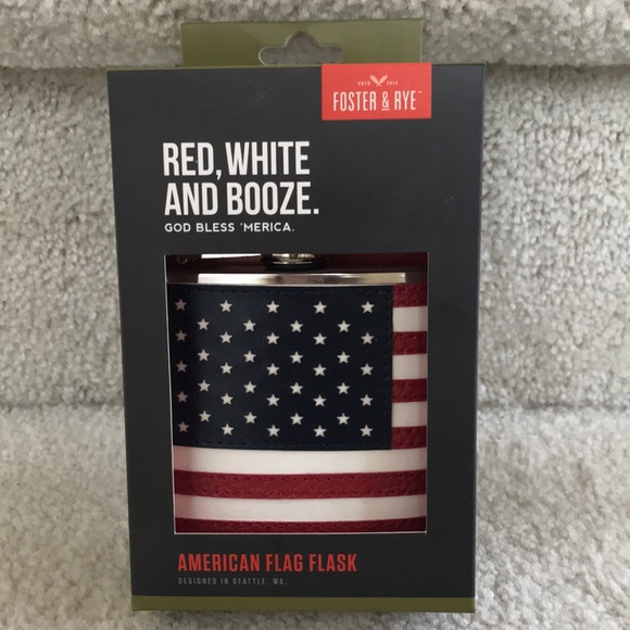 American Flag Flask ✨New In Box ✨ - Picture 2 of 7
